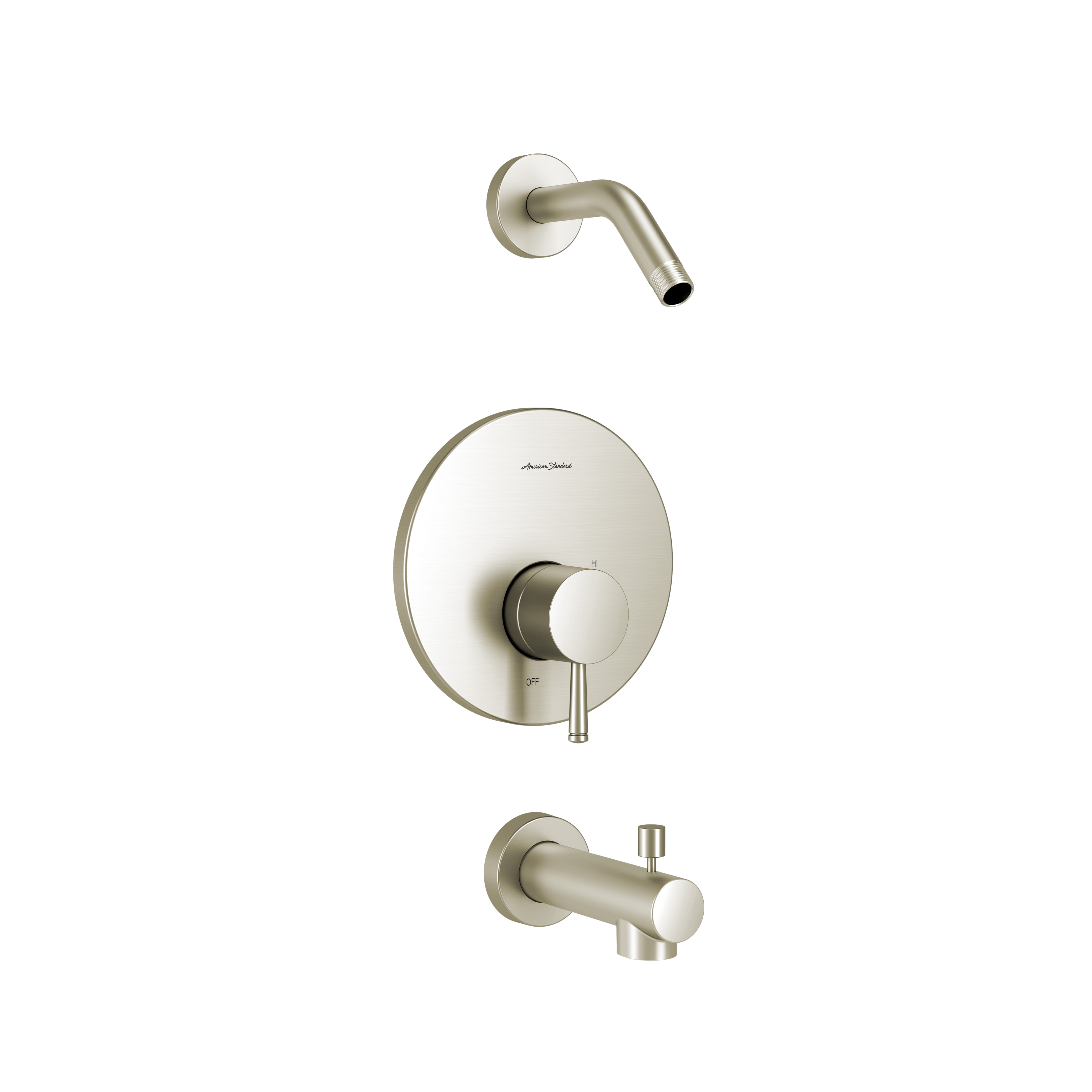 Serin Tub and Shower Trim Kit Double Ceramic Pressure Balance Cartridge With Lever Handle   BRUSHED NICKEL